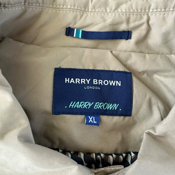 Harry Brown London Showerproof Khaki Trench Coat XL - Picture 5 of 8